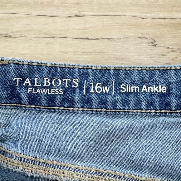 Talbots Flawless slim ankle distress straight leg pants plus women’s 16 - Picture 3 of 6